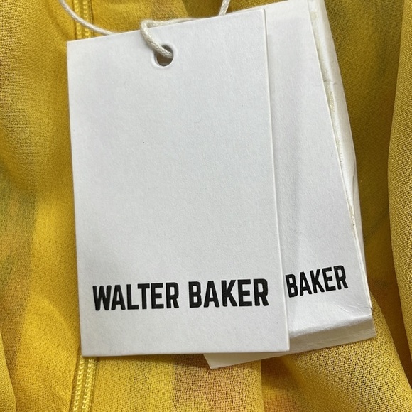 Walter Baker NWT Yellow Tulip Adriana Floral Puff Sleeve Dress Size 0 - Picture 11 of 14